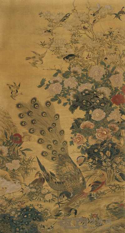 周之冕 百鸟朝凤 立轴 202×108cm